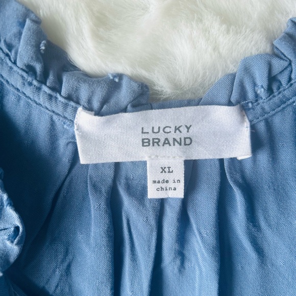 Lucky Brand Blue Tiered Sundress Sleeveless Midi - Picture 4 of 5